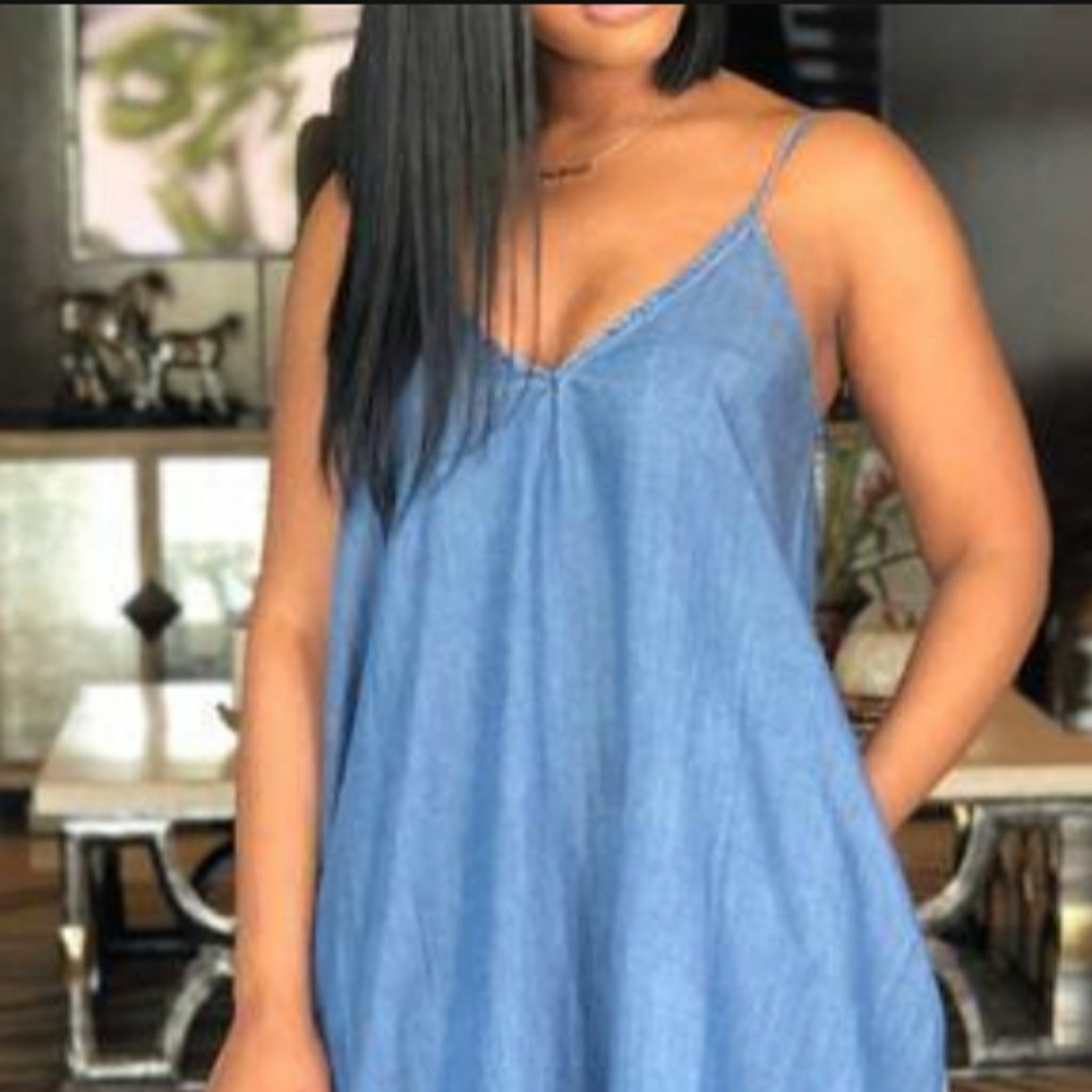 Denim maxi dress